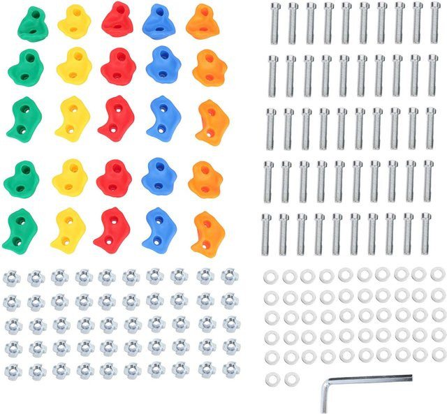 aimo Kinder-Klettersteine Mehrfarbige Klettergriffe Wandgriff-Set - Bild 1