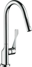 Hansgrohe Axor Citterio 250 Spültisch-Einhebelmischer mit Ausziehbrause in Polished Red Gold - Bild 1