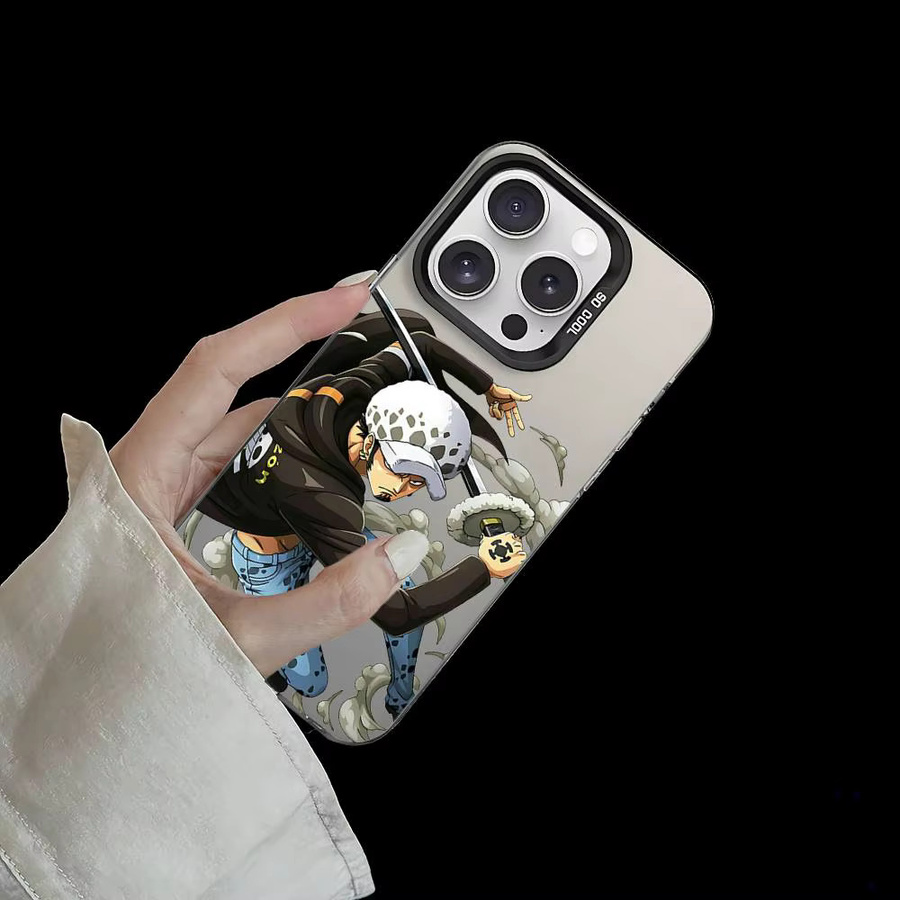 T-Trafalgar D. Water L-Law Handyhülle für iPhone 11 bis iPhone 17 Pro Max Plus, stoßfeste Rückseite, Silber - Bild 4