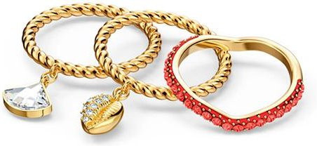 Swarovski Muschelringe, Kristall, Gold, Damen - Bild 1