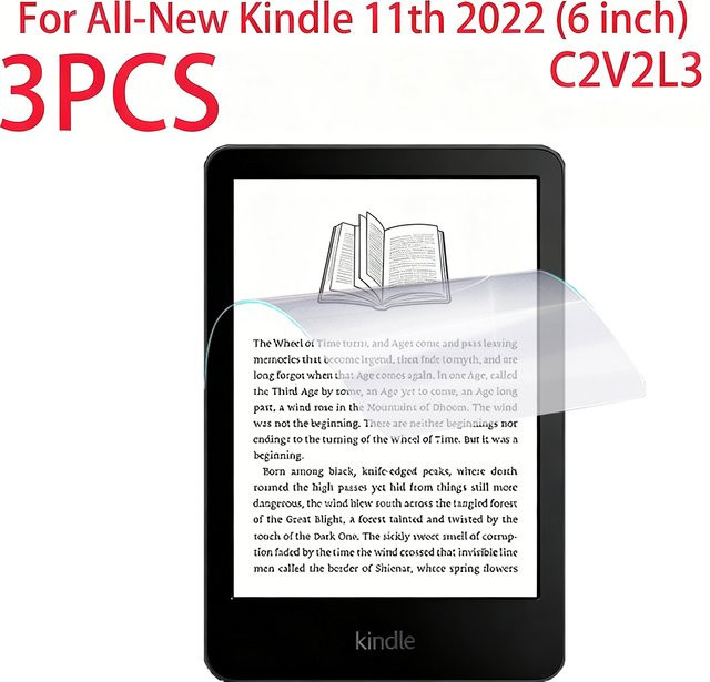 3er-Pack Hot Pada Displayschutzfolie aus PE-Soft-Film für Kindle 11 (2022) 6 Zoll, transparent - Bild 1