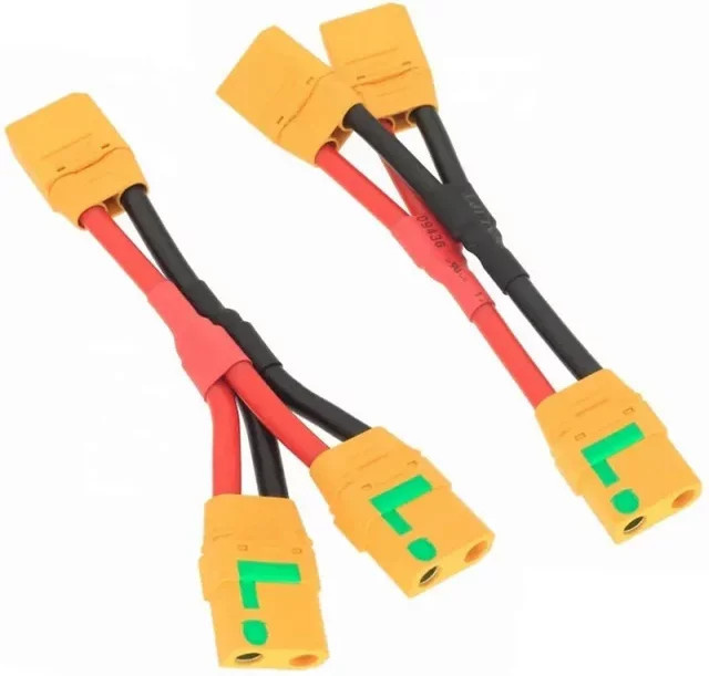 XT90-S Anti-Funken Stecker mit Parallel Y-Kabel, 10AWG Draht, 150 mm Länge für RC Lipo Batterien - Bild 1