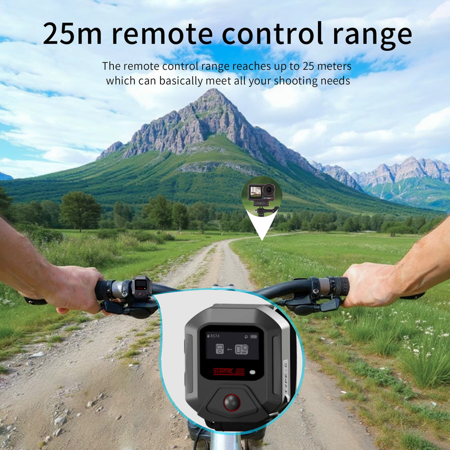 DJI Bluetooth GPS Fernbedienung für DJI Action 5 Pro, Action 6 und Action 4 Sportkameras, Schwarz - Bild 2