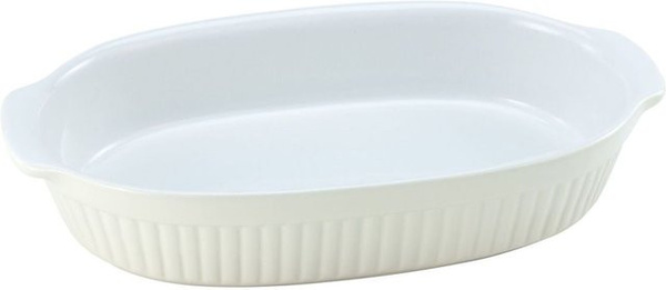 CreaTable Pastell Kitchen Auflaufform oval, creme, 2500 ml, B: 18 cm, T: 33,5 cm, H: 6 cm