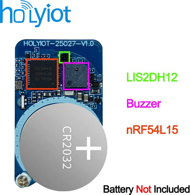 Holyiot nRF54L15 Beacon Tag mit 3-Achsen-Beschleunigungsmesser, Summer und Bluetooth 5.0 Modul für Eddystone und iBeacon - Bild 1