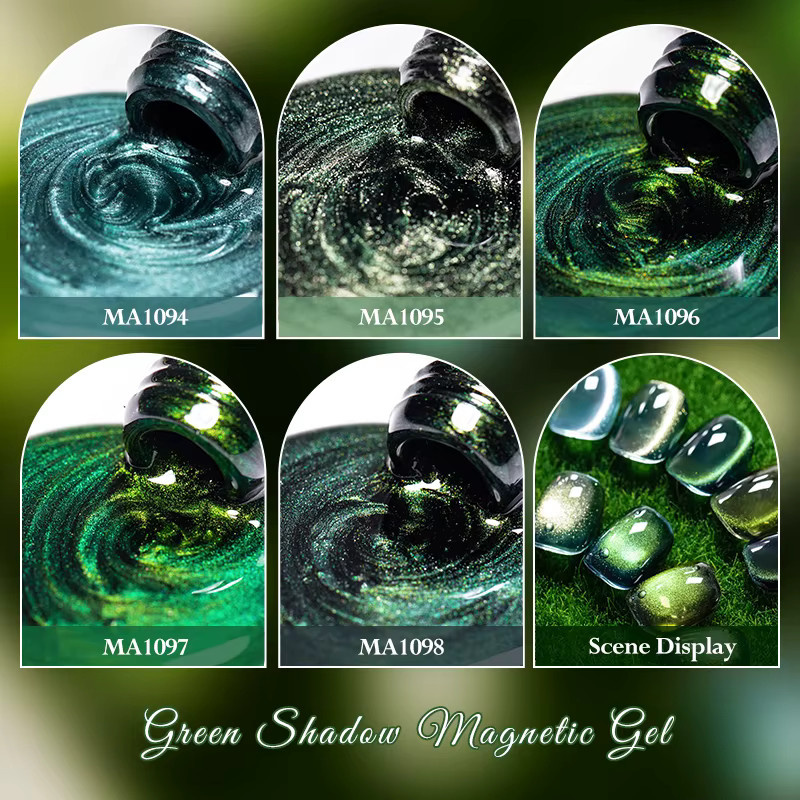 MEET ACROSS Green Shadow Magnetischer Gel-Nagellack, 7 ml, Glänzend - Bild 3
