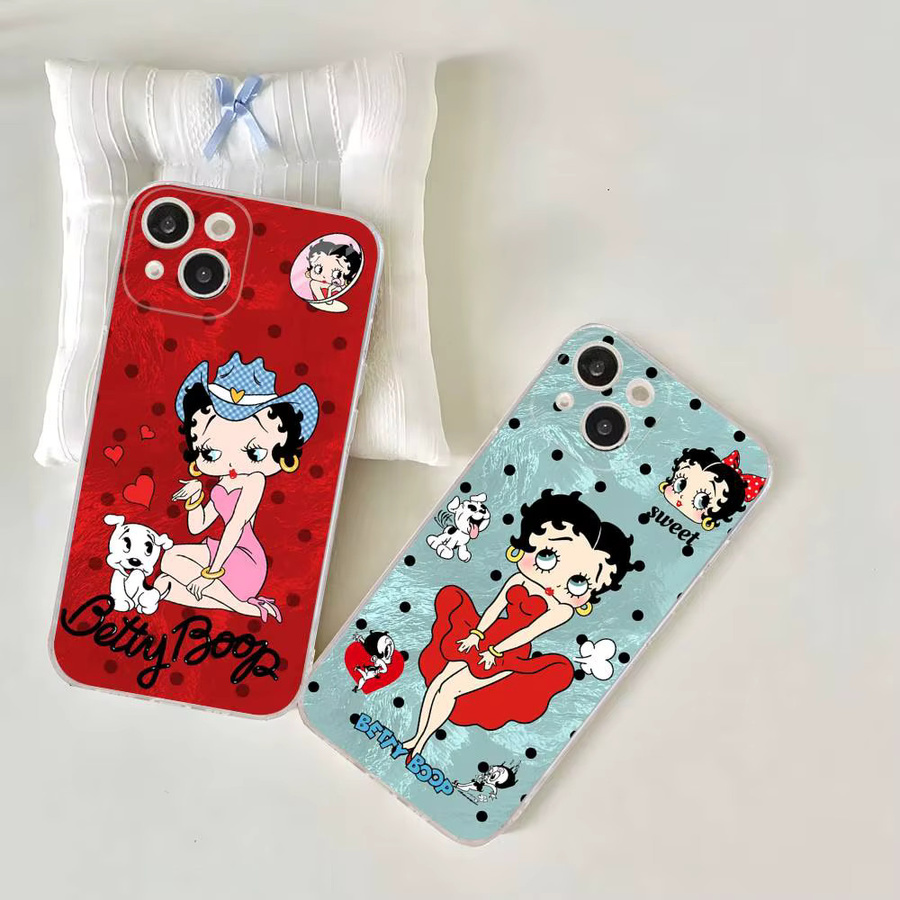 B-Betty Girl B-Boops Handyhülle für iPhone 11 bis 17 Pro Max und 16 Plus, transparent und multicolour - Bild 2