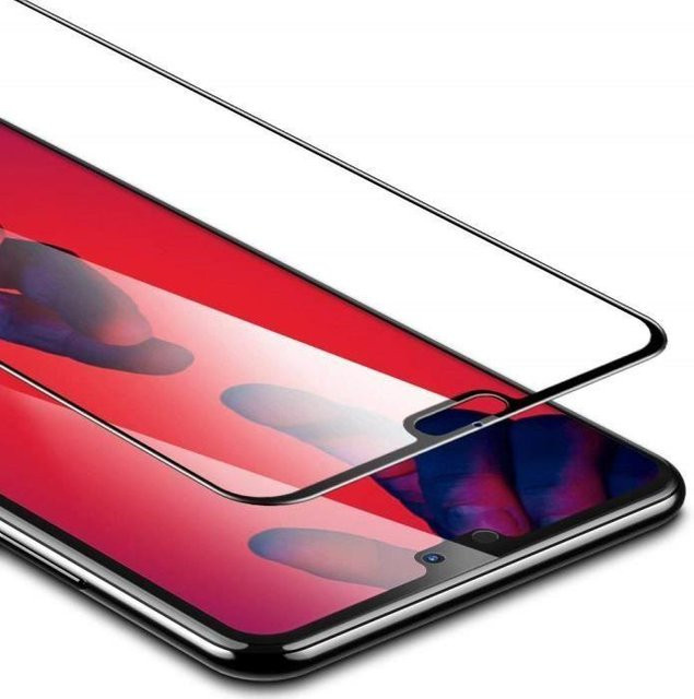 Displayschutzfolie aus gehärtetem Glas für Huawei P20 in Schwarz und Transparent - Bild 1