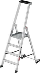 Hailo Aluminium-Plattformleiter Master P80 mit 4 Stufen in Silber - Bild 1