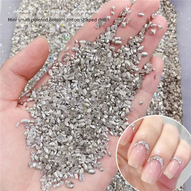 YYM Mini Zirkon Nagelsteine, Klar, 50 Stück - Bild 1