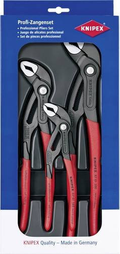 Knipex Cobra Wasserpumpenzangen-Set 3-teilig aus Chrom-Vanadium in Grau - Bild 1