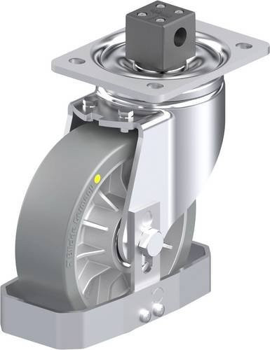 Blickle Stahlblech-Lenkrolle LH-ALTH 162K-CS13-AS-FS in Silber, Rad-Durchmesser: 160 mm, Tragfähigkeit: 900 kg - Bild 1