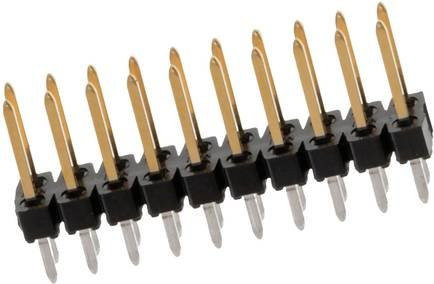 Molex Stiftleiste Standard 2 Reihen in Schwarz und Gold - Bild 1