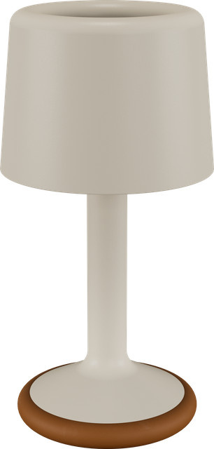 HOUE Luu Akkuleuchte Solar Tischleuchte mit Touch-Funktion in Beige für Indoor und Outdoor - Bild 1