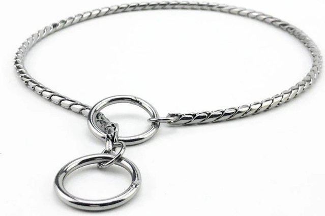 Schlangenkette Edelstahl, schwarz, silber, 65 cm - Bild 1