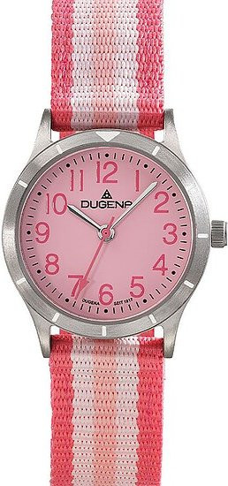 Dugena Kinderuhr, Analoguhr, Quarz, Titan, pink, 26 mm, Textil/NATO - Bild 1