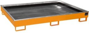 Bauer Südlohn Regalwanne RW 1800 PE mit PE-Einsatz aus Stahl, Gelborange, B/T/H: 131,5 x 102 x 25,5 cm - Bild 1