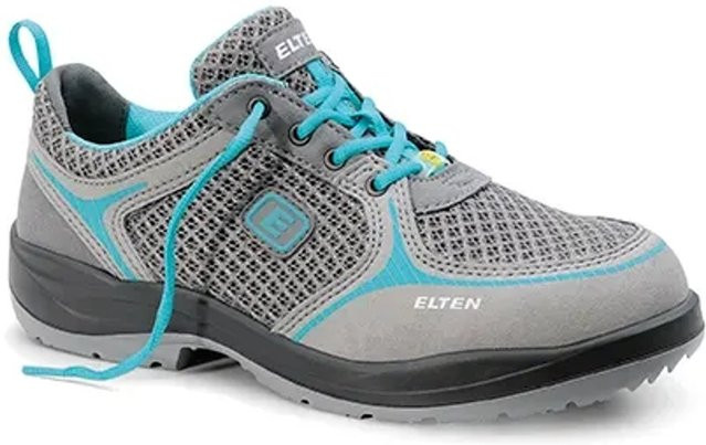 Elten Damen-Sicherheitshalbschuh Mila Aqua Low ESD S1 in Grau und Türkis, Größe 42 - Bild 1