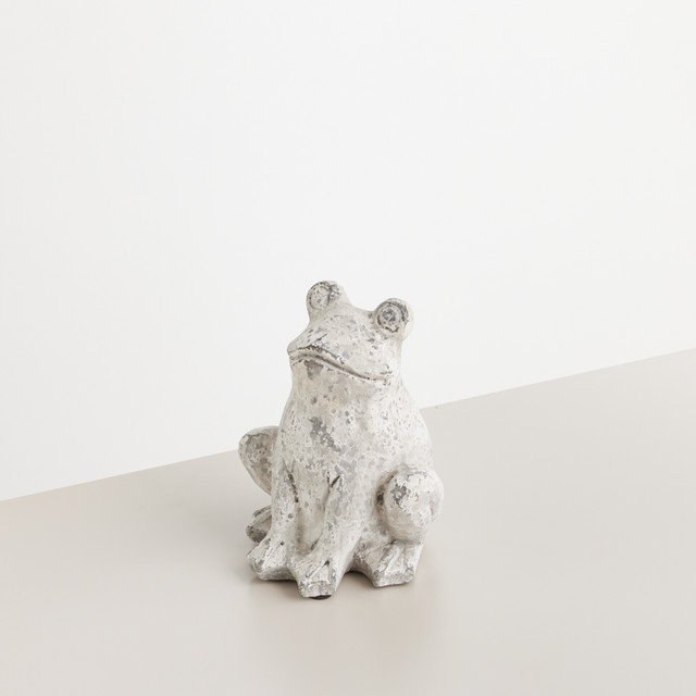 Deko Beton Frosch von BLUME2000 in Grau, Tischdeko aus Beton mit organischem Design, Höhe: 15,0 cm, Breite: 19,0 cm, Tiefe: 14,0 cm - Bild 1