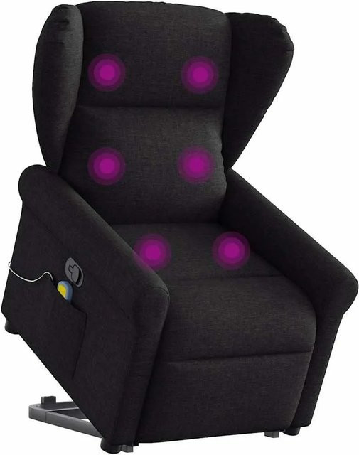 vidaXL Massagesessel mit Aufstehhilfe in Schwarz aus Stoff - Bild 1