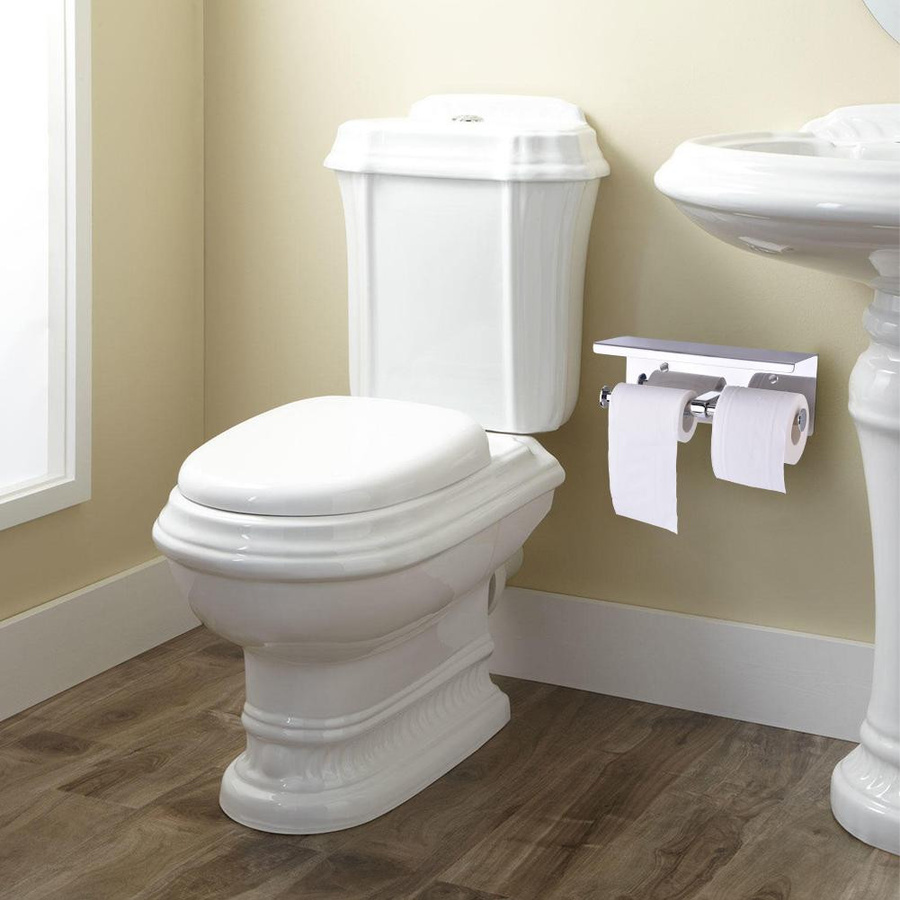 Wandmontierter Doppelrollen-Toilettenpapierhalter aus SUS 304 Edelstahl - Bild 2