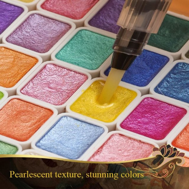 Perlglanz-Aquarellpigmente in Mehrfarben für traditionelle chinesische Malerei, Thangka und Nagelkunst in einer Metallverpackung - Bild 1