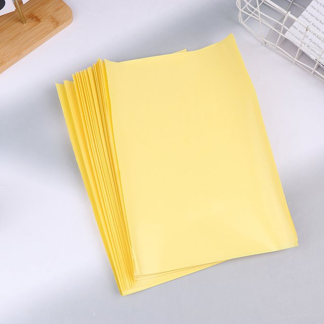 100 Stück Thermo Transfer Papier A4 Gelb Glänzend - Bild 1