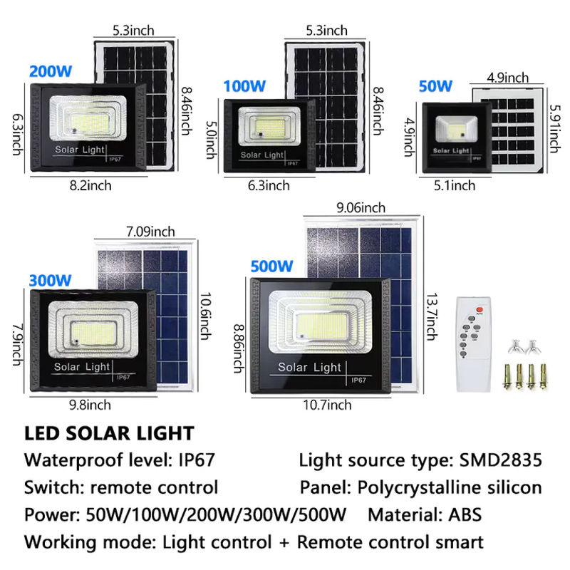 XIWANGFIRE 50W Solar-Außenflutlicht mit Fernbedienung und Reflektor, LED Sicherheitsscheinwerfer in Schwarz für Garten und Terrasse - Bild 2