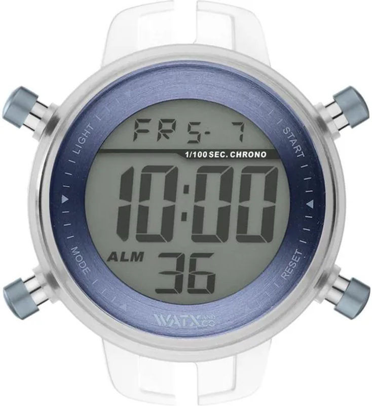 Watxandco Rwa1064 Digitaluhr für Damen und Herren in Blau mit Quarzwerk und Kunststoffgehäuse - Bild 1