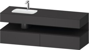 Duravit Einbauwaschtisch-Möbel-Set Qatego in Grau, B/T/H: 160 x 50 x 60 cm - Bild 1