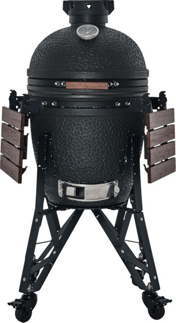The Bastard Urban Medium Complete Kamado Grill in Holzkohle Schwarz aus Edelstahl - Bild 1