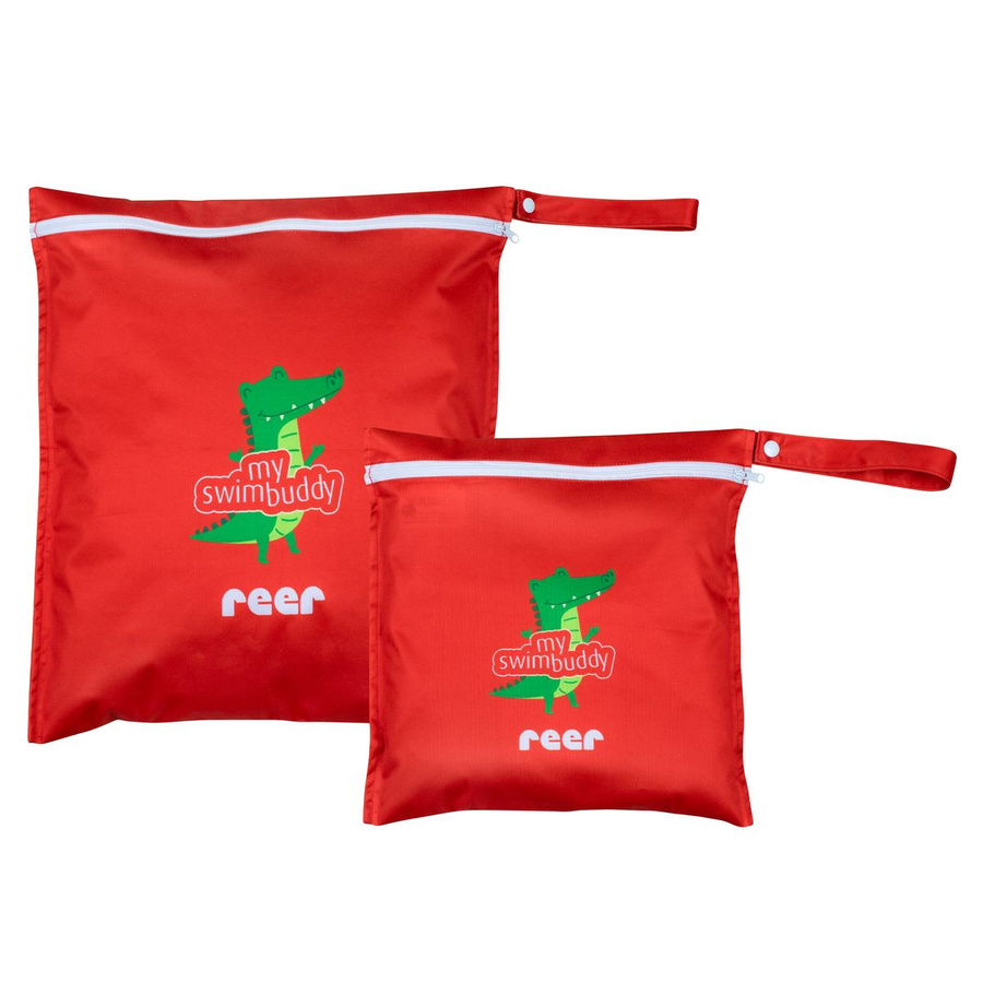 Reer 2er Pack Wetbag myswimbuddy zum Verstauen von feuchten Bade-Artikeln in Rot - Bild 1