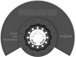 Projahn Segmentsägeblatt für Holz und Metall mit Starlock Anschluss, Bimetal, Schwarz, Durchmesser: 85 mm - Bild 1