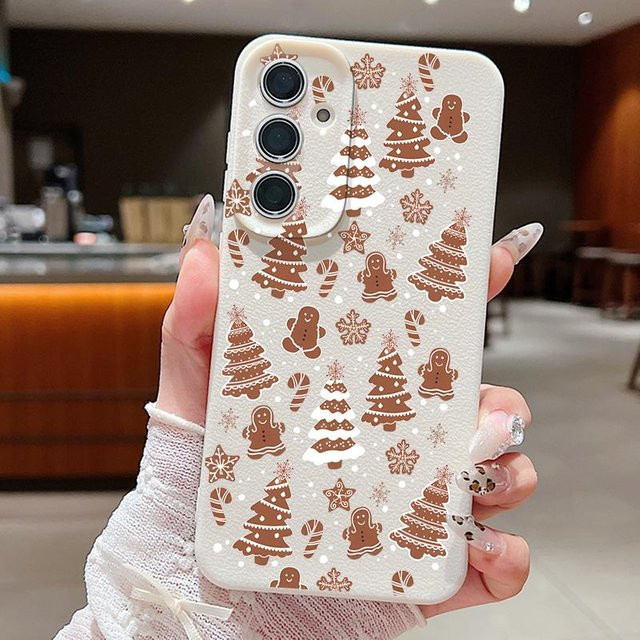 Weiche TPU Handyhülle mit Cartoon Weihnachts-Design für Samsung Galaxy A56 A16 A17 A36 A26 A55 A15 A25 A54 5G S25 S24 S22 Ultra S23 FE A52 A52S in Multicolour - Bild 1
