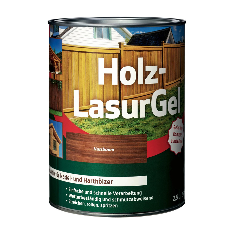 Holz-Lasur Gel Nussbaum 2,5 l - Bild 2