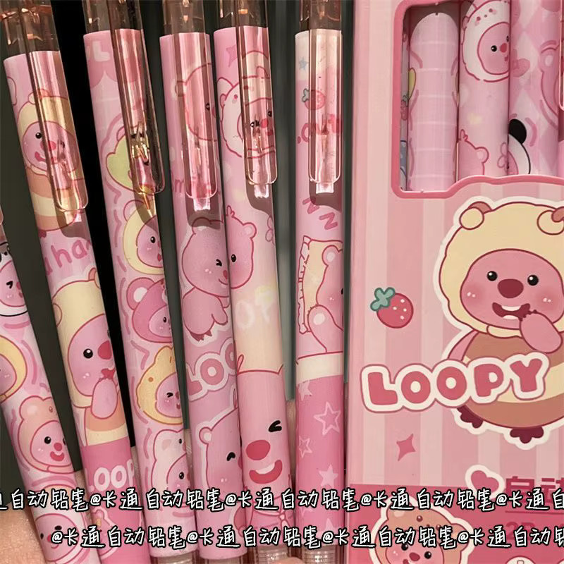 Loopy Cartoon Automatikbleistift in Rosa für Mädchen mit 0,5 mm Mine - Bild 2
