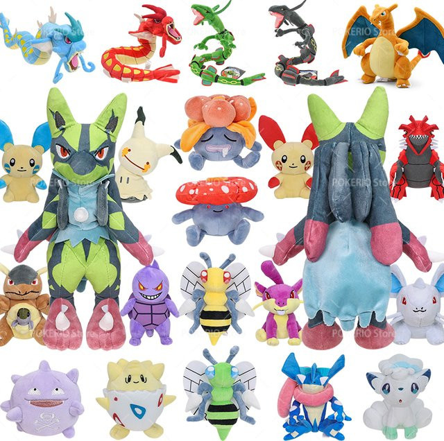 DUODUOBAO Pokémon Plüschtiere, Glänzender Mega Lucario, Alolan Vulpix, Togepi, Vileplume, Beedrill - Bild 1