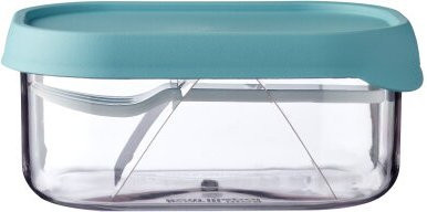 Mepal Fruit Box Take a Break Obstbox mit Besteck in Nordic Green und Transparent, auslaufsicher und spülmaschinenfest - Bild 1