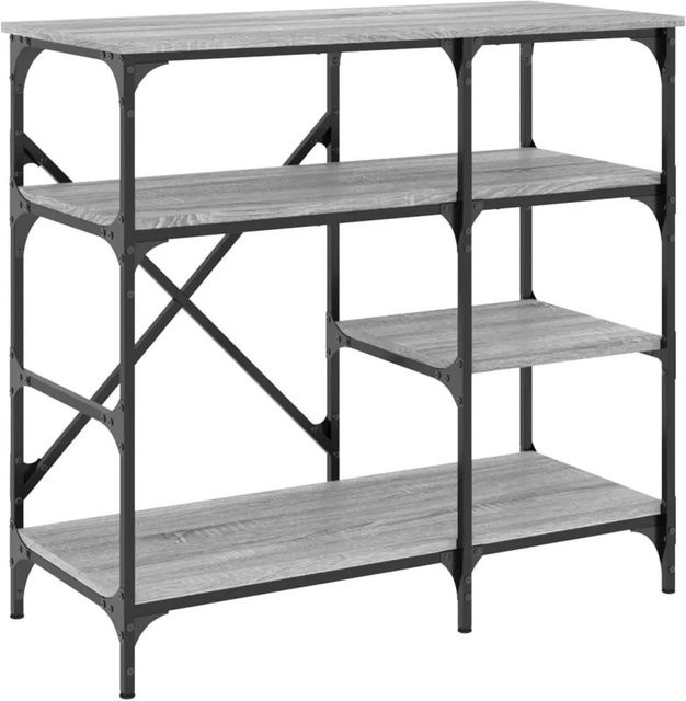 vidaXL Bäckerregal in Grau Sonoma aus Holzwerkstoff und Metall, B/T/H: 90 x 40 x 84 cm - Bild 1