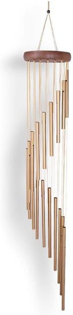 Klassisches rotierendes Windspiel von Tooarts aus Aluminiumlegierung mit 18 Stäben in Gold und Braun - Bild 1