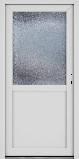 Roro Nebeneingangstür OKE 1155 Kunststoff mit Glaseinsatz Weiß B: 88 cm, H: 198 cm, DIN Rechts - Bild 1