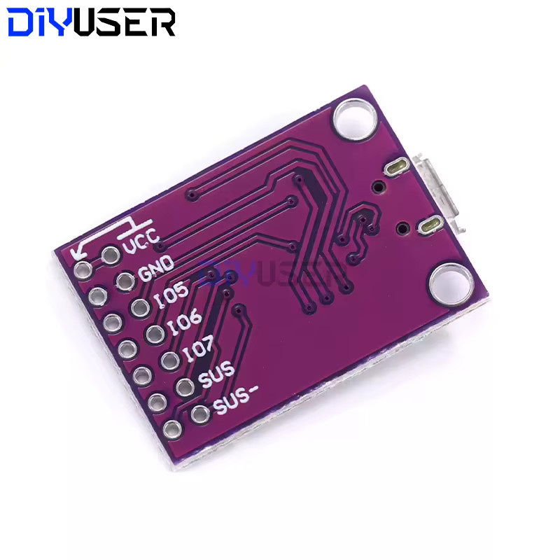 DIYUSER CP2112 Debug-Board USB zu SMBus I2C Kommunikationsmodul 2.0 MicroUSB Evaluierungskit für CCS811 Sensormodul in Violett - Bild 2