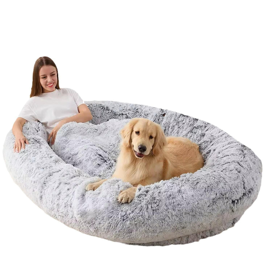 Großes Hundebett von Household supplies MH als warmes Haustier-Sofa aus Mikrofaser, abnehmbarer und waschbarer Bezug, B/T/H: 165 x 100 x 25 cm - Bild 2