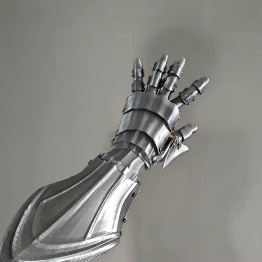 MUSEXINGQIU Cyberpunk Armrüstung, Mechanischer Handschuh, Metall, Grau, Zubehör - Bild 3
