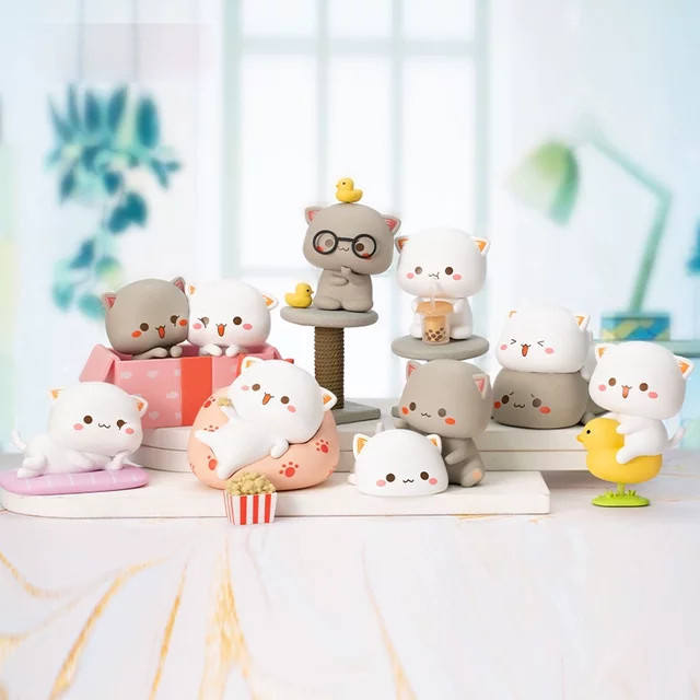 TAKARA TOMY Cartoon Anime Pfirsich Katze V2 Blind Box Figur, Puppe, Kunststoff - Bild 1