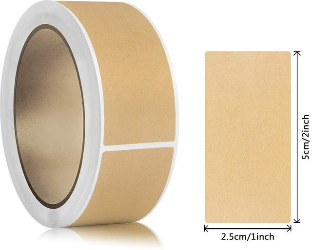 Binchi Kraftpapier Aufkleber Rollen in Braun zur Beschriftung und Klassifizierung - Bild 1