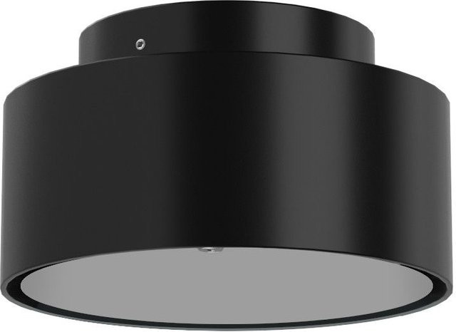 Top Light Puk Maxx Plus LED-Deckenleuchte in Schwarz matt mit mattiertem Glas und warmweißem Licht (2700K) - Bild 1