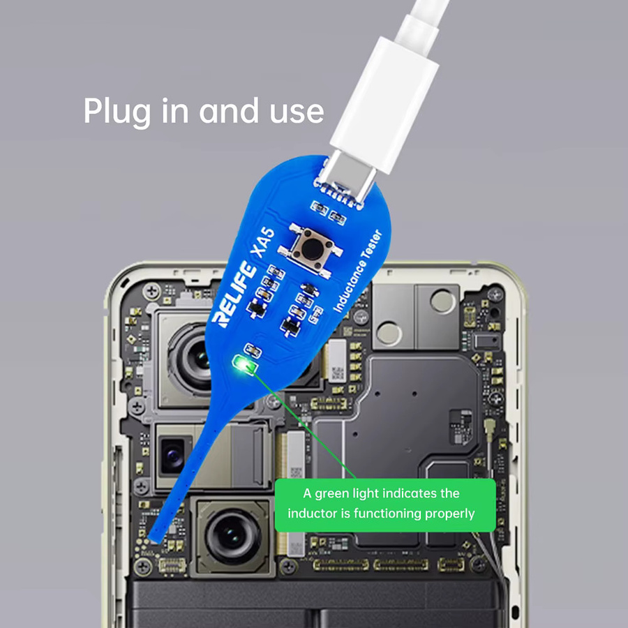 Aideepen M093B Induktivitätstester für Motherboard-Spulen und elektromagnetische Induktion zur schnellen Fehlerdiagnose mit USB-C Anschluss - Bild 5