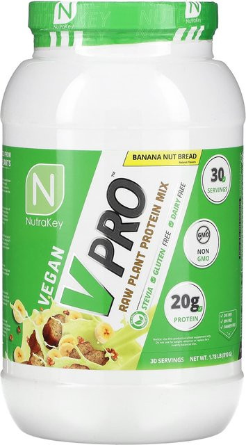 Nutrakey V Pro Roher Pflanzenprotein-Mix Bananen-Nussbrot 810 g - Bild 1