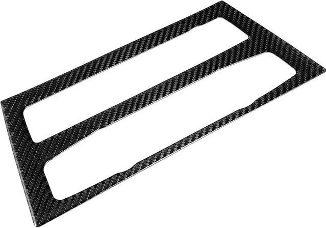 Koogeelife Kohlefaser Klimaanlagen CD Panel Zierrahmen Dekoration in Schwarz passend für F25 X3 und F26 X4 - Bild 1